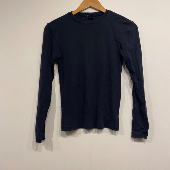 **$5 SALE** Gap Cotton Black Crew Neck Long Sleeve Tee Size Medium - Picture 1 of 3